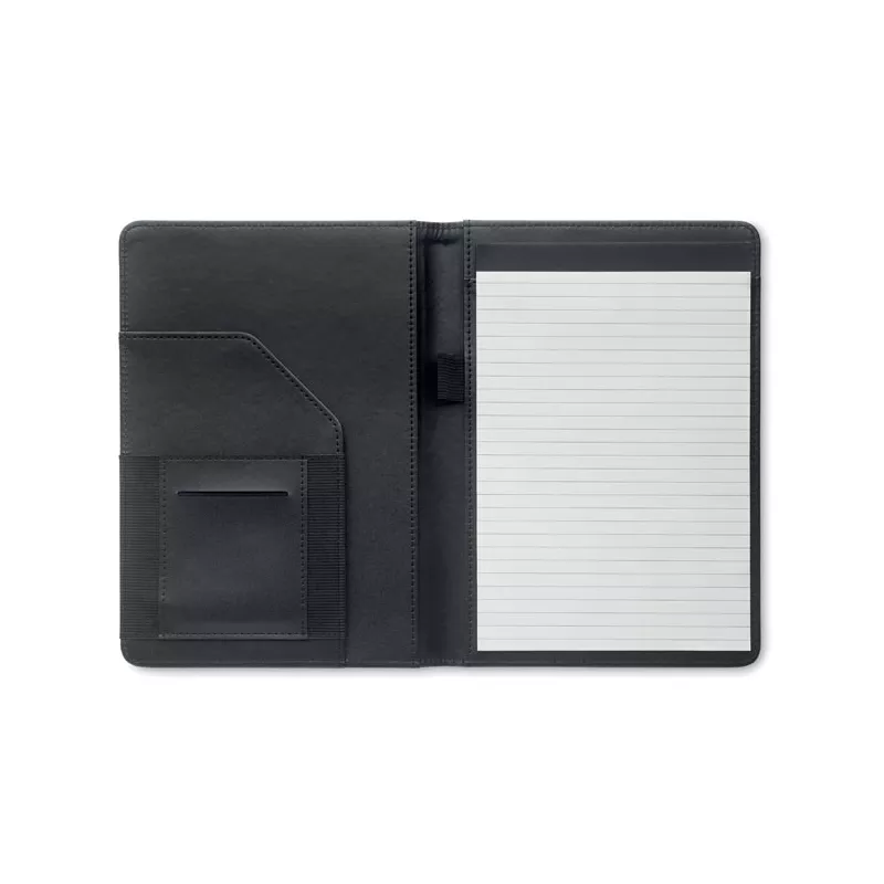 Teczka A5 z RPET 300D z notatnikiem FOLIO - Czarny (MO2569-03)