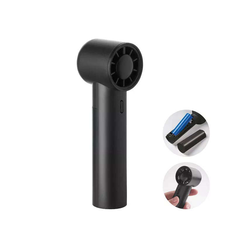 Mini wentylator ręczny z wyświetlaczem 2600 mAh GLACI - Czarny (MO2780-03)