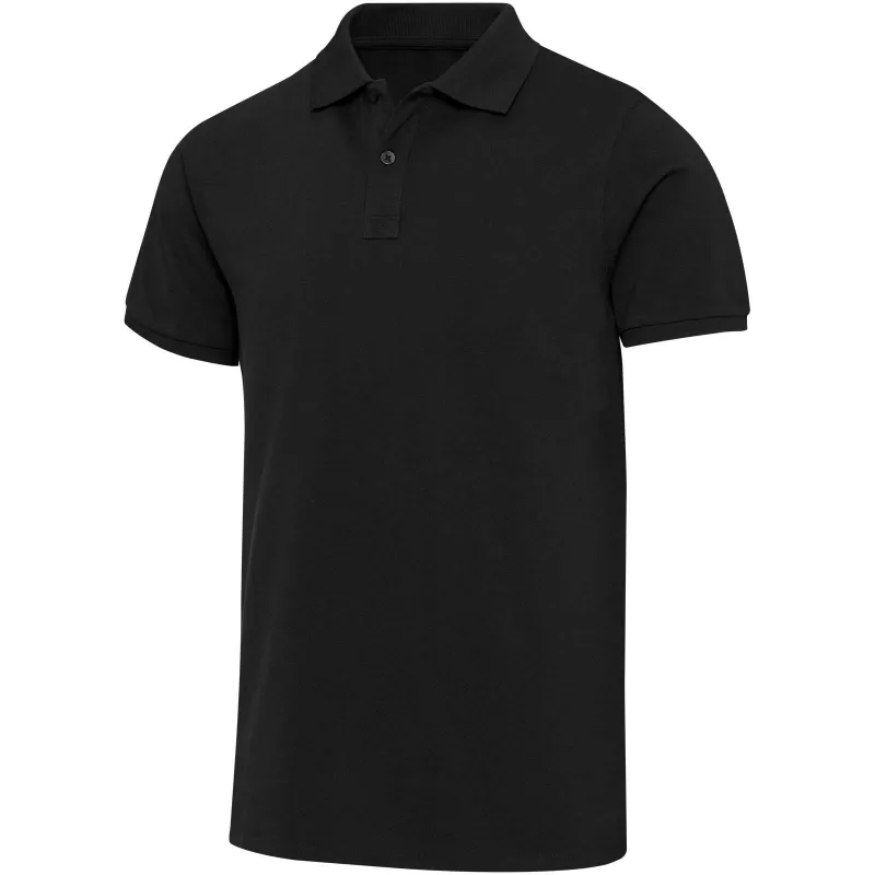 Beryl naturalna koszulka polo z recyklingu z krótkim rękawem, unisex, o gramaturze 220 g/m² - Czarny (39558-BLACK)