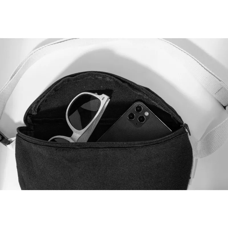 Rekan Hip torba biodrowa z recyklingowanego płótna - czarny (AP800121-10)