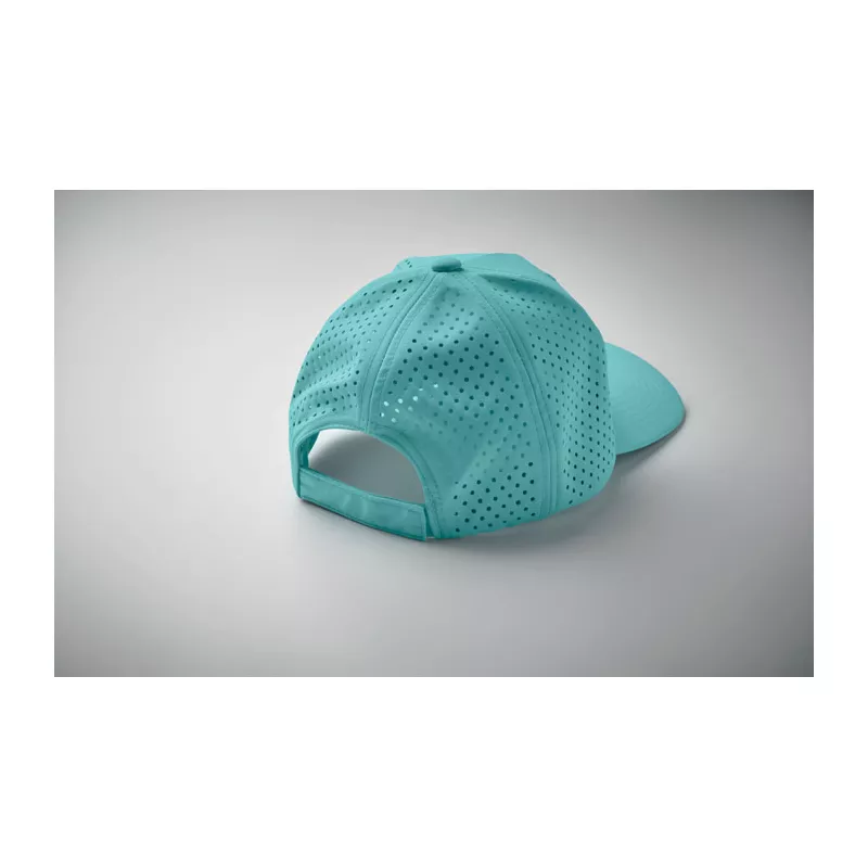 Czapka z daszkiem sportowa 5-panelowa 130 g/m² CAPO - Turkusowy (MO2543-12)