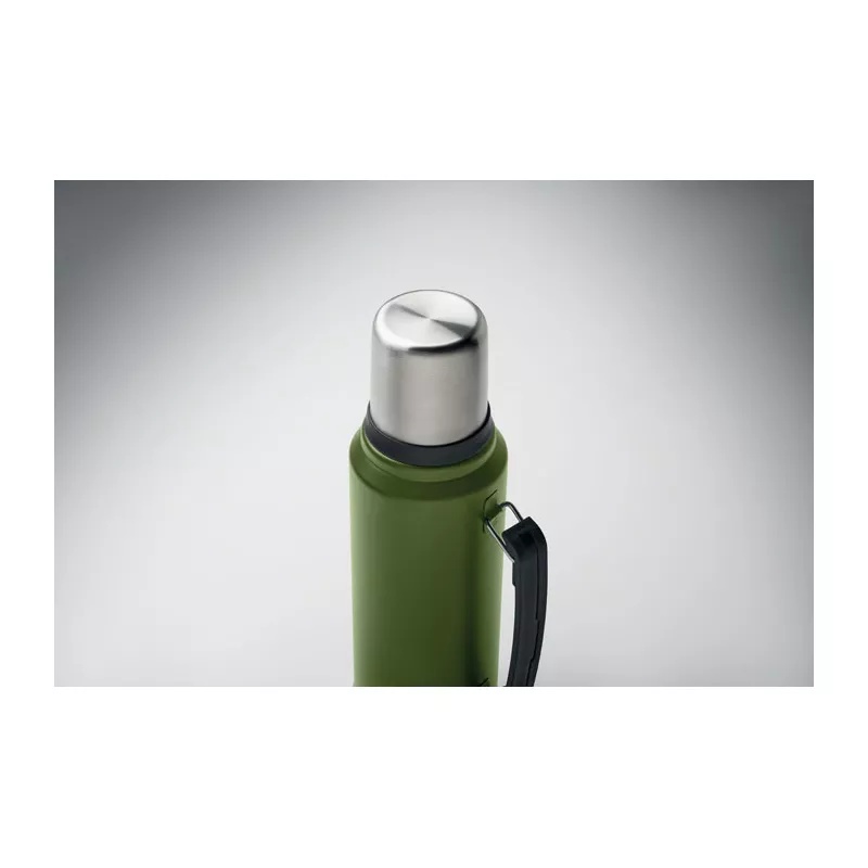 Termos stalowy z kubkiem 1000 ml NYIMA - Ciemnozielony (MO2710-60)