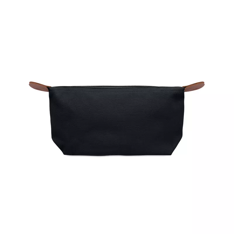 Kosmetyczka z RPET 600D z detalami z PU VANITY - Czarny (MO2961-03)