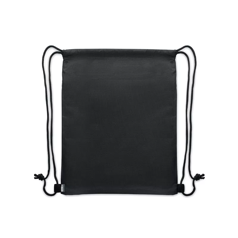 Worek ze sznurkiem z RPET 600D z kieszenią BANGKOK BAG - Ciemnozielony (MO2639-60)
