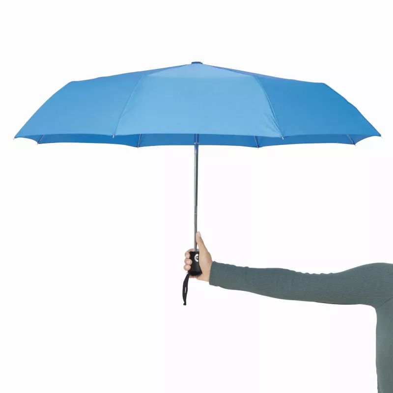 Automatyczny, wiatroodporny, kieszonkowy parasol BORA - błękitny (56-0101281)