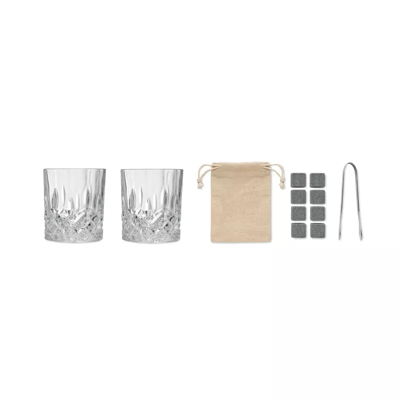 Zestaw do whisky z 2 szklankami 300 ml INVERNESS - Drewna (MO9941-40)