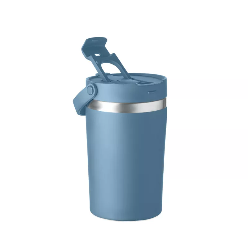 Kubek termiczny ze słomką i paskiem 350 ml COZYCUP - Petrol (MO2922-20)