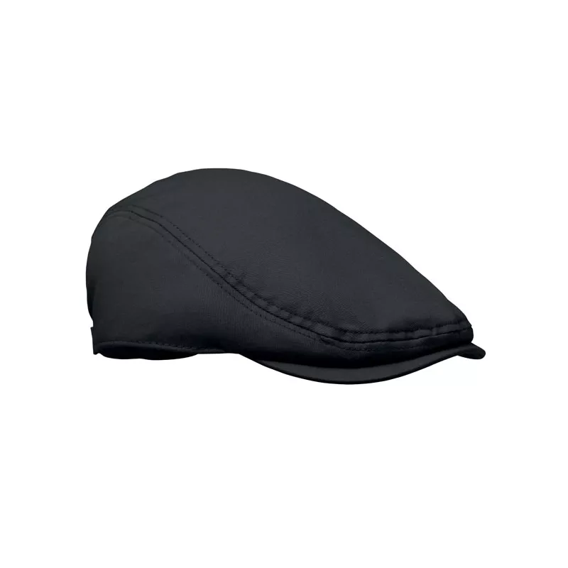 Czapka kaszkiet z bawełny twill 235 g/m² FLAT PEAK - Czarny (MO2850-03)