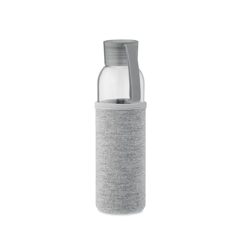 Butelka szklana z recyklingu 500 ml w etui EBOR - Szary (MO2089-07)