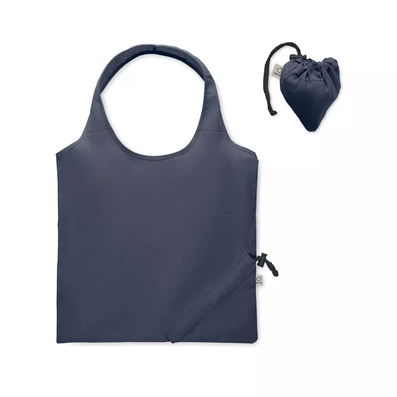 Torba składana z recyklingu 140 g/m² CARRIE COLOUR - Niebieski (MO2487-04)