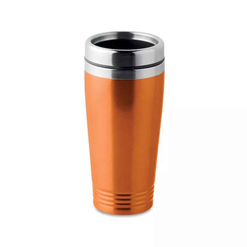 Kubek podróżny stalowy dwuścienny 400 ml RODEO COLOUR - Pomaranczowy (MO9618-10)
