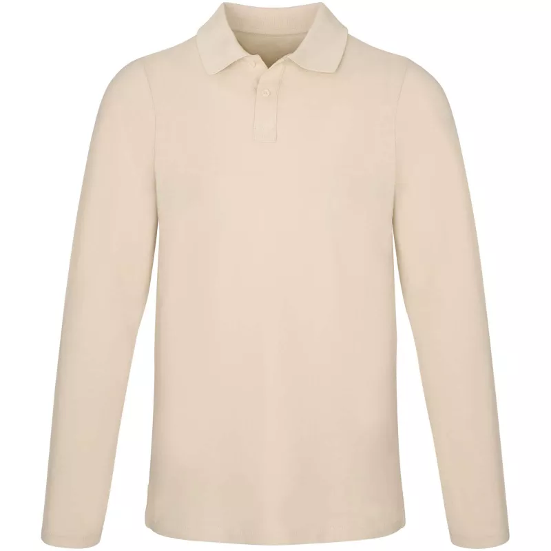 Męskie polo Oakville z długim rękawem - Sandstone (38086-SANDSTON)