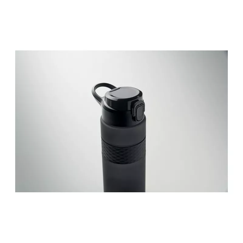 Butelka z RPET ze słomką 700 ml ISJFORDEN - Czarny (MO2755-03)