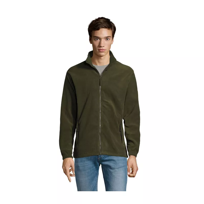 Bluza polarowa męska rozpinana 300 g/m² Sol's NORTH - Army (S55000-AR)