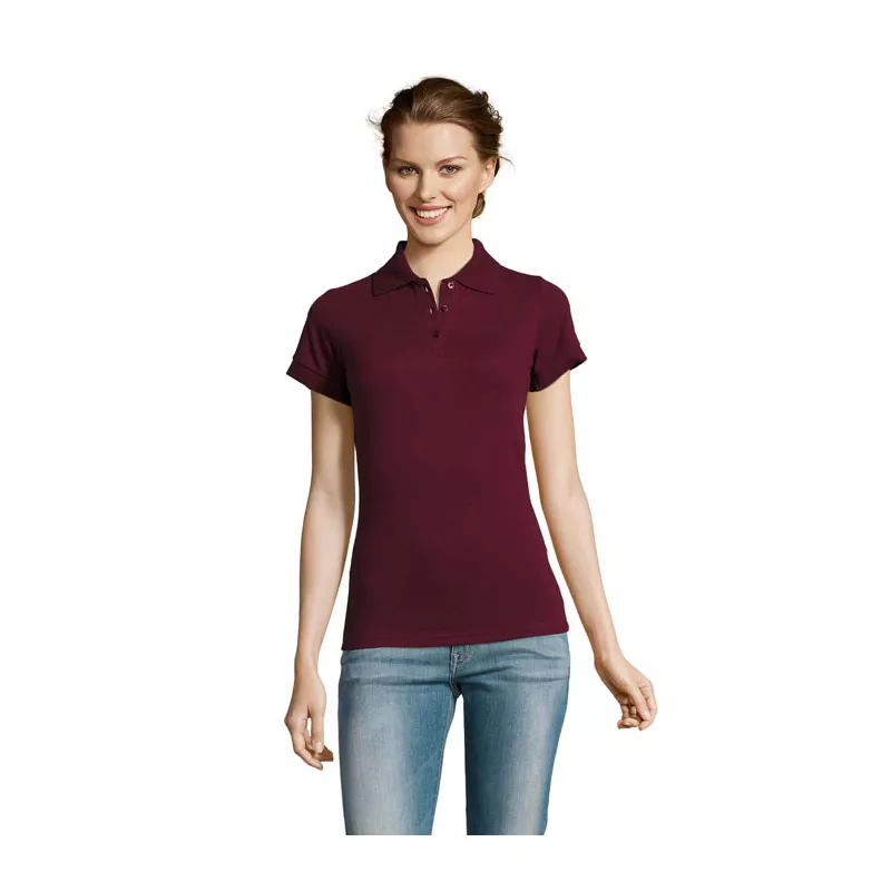 Koszulka polo damska 200 g/m² Sol's PRIME WOMEN - Burgundy (S00573-BG)