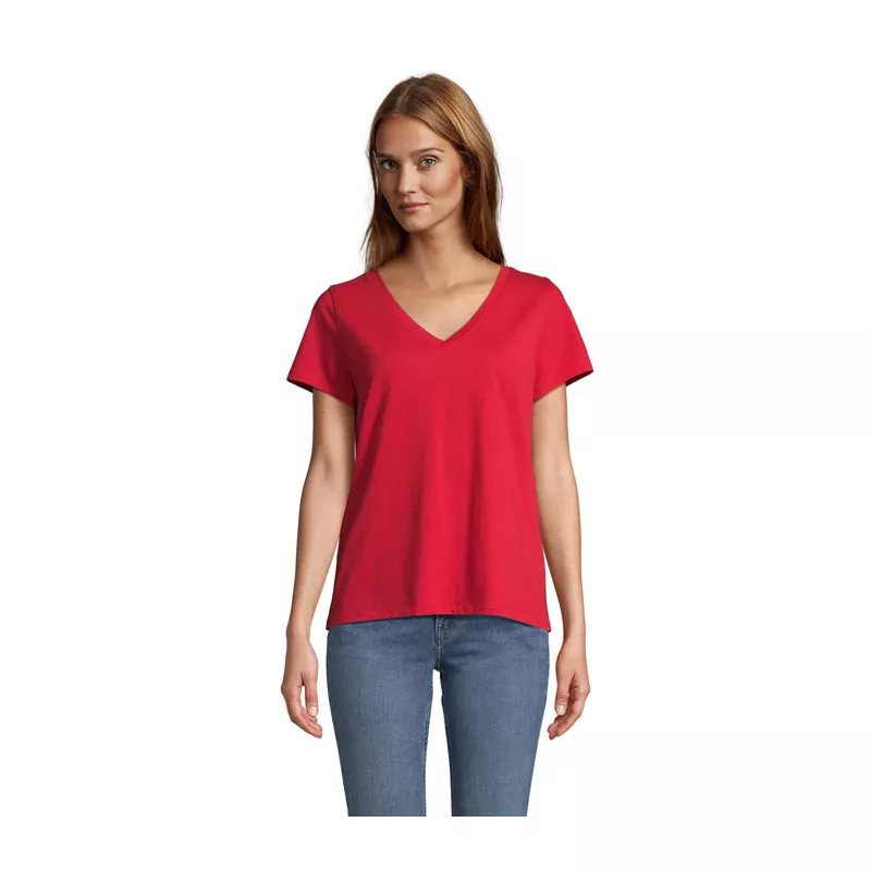 Koszulka damska V-neck Sol's REGENT V WOMEN - Czerwony (S04766-RD)