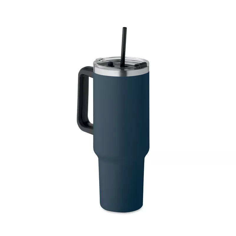 Kubek termiczny stalowy ze słomką 1200 ml SUMA - Francuski Granat (MO2327-85)
