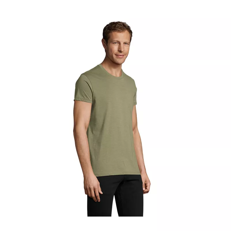 Koszulka męska dopasowana 150 g/m² Sol's REGENT FIT - Melanż Khaki (S00553-HK)