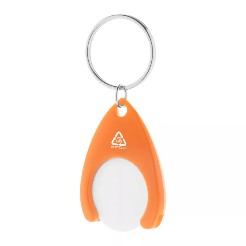 Brelok z żetonem do wózka RPET Neppy - pomarańcz (AP874021-03)