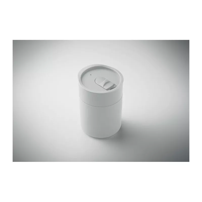 Kubek z PP z silikonową osłoną 330 ml GOBLET - Bialy (MO2773-06)