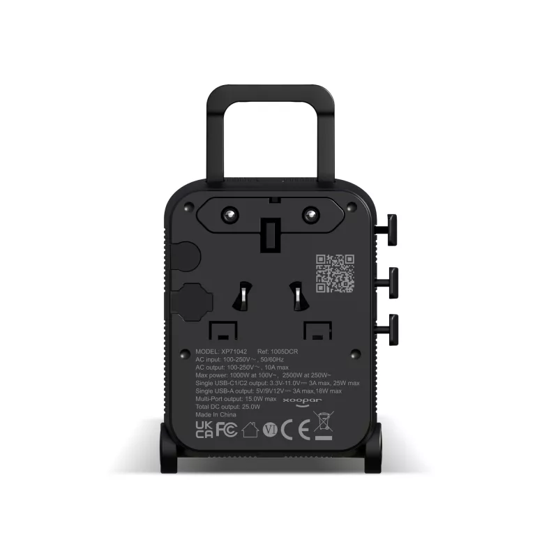 Wózek podróżny Xoopar Luggie GaN z adapterem podróżnym - czarny (LT41033-N0002)