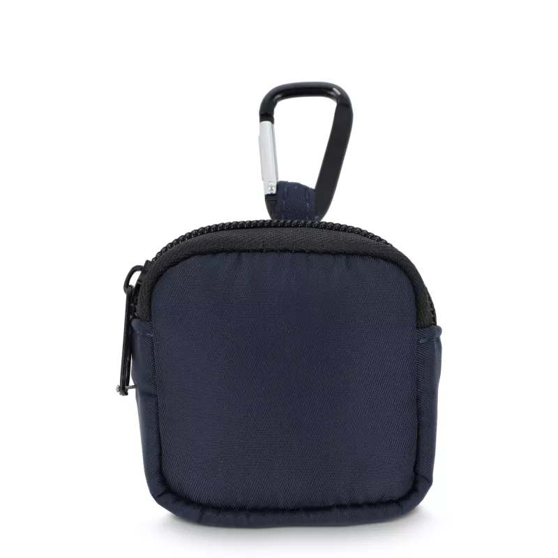 Nylonowe etui na słuchawki 6,5 x 6 cm - ciemnoniebieski (LT95323-N0010)