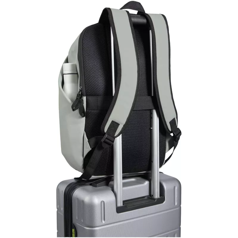 Resi Plus plecak na 15-calowego laptopa o pojemności 18 l z recyklingu, z certyfikatem GRS i zabezpieczeniem przed kradzieżą - Szary (13010982)