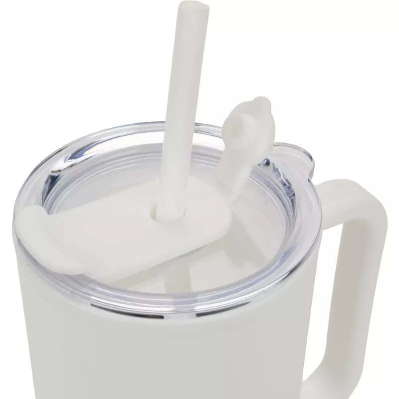 Kubek termiczny z tworzywa XXL 1,2 litra - biały (8468606)