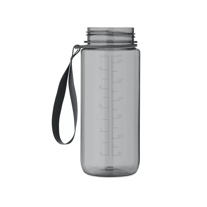 Butelka sportowa motywacyjna z RPET 700 ml ENKEL - Przezroczysty Szary (MO2792-27)