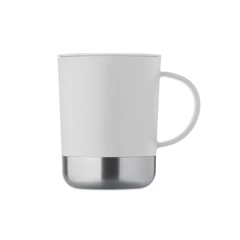 Kubek z PP z przesuwaną pokrywką 300 ml BEAKER - Bialy (MO2772-06)