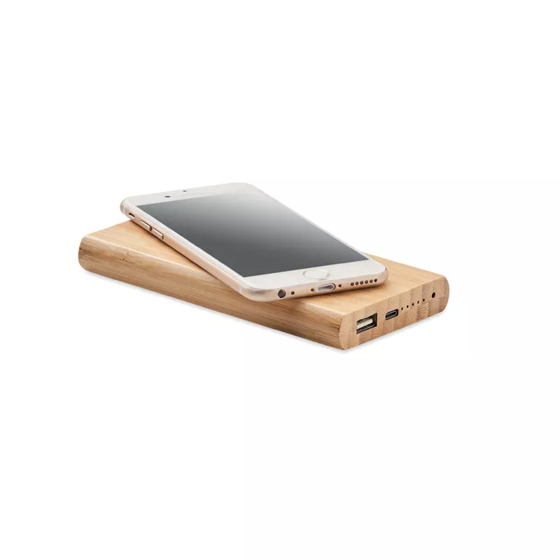 Powerbank 6000 mAh z ładowarką 15W ARENA C - Drewna (MO6815-40)