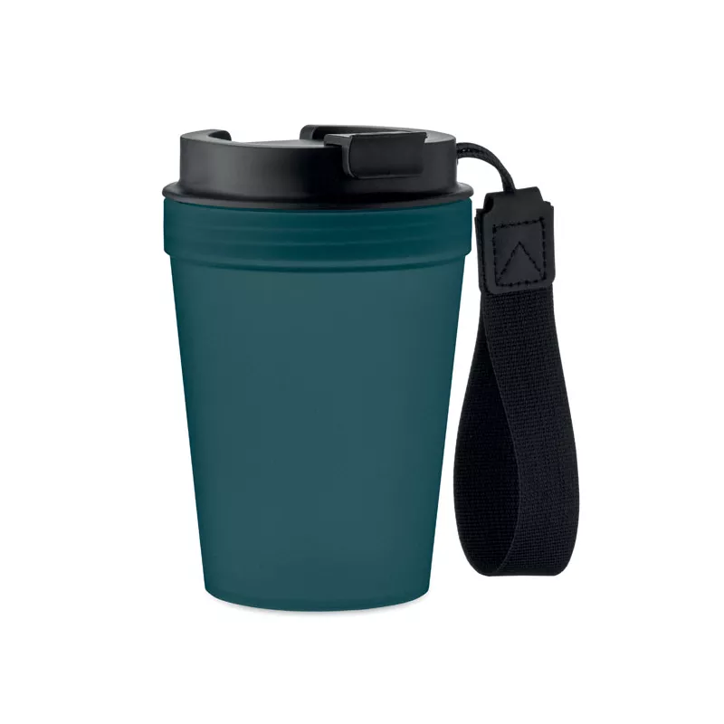 Kubek z PP z paskiem 300 ml ISFORDEN TUMBLER - Francuski Granat (MO2670-85)