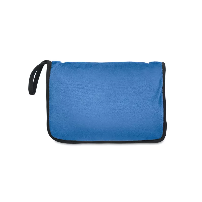 Koc podróżny i poduszka 2 w 1 220 g/m² COZY - Niebieski (MO2568-04)