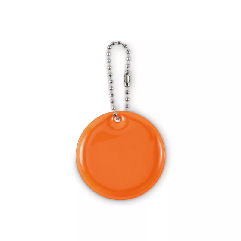 Brelok odblaskowy okrągły z PVC GRIN - Fluorescencyjny Pomaranczowy (MO2884-71)