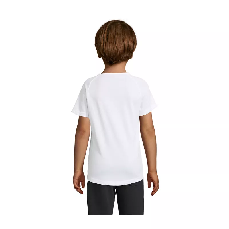 Koszulka sportowa dziecięca 140 g/m² Sol's SPORTY KIDS - Bialy (S01166-WH)