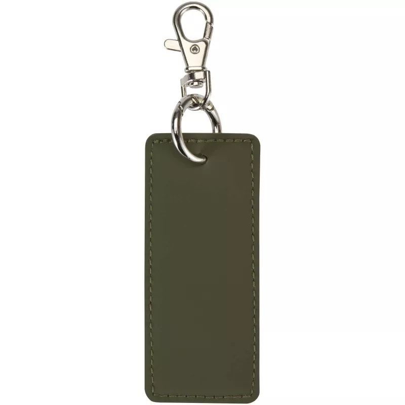 Resi Plus brelok z prostokątną zawieszką z recyklingowanego materiału z certyfikatem GRS - Leśny zielony (13014164)