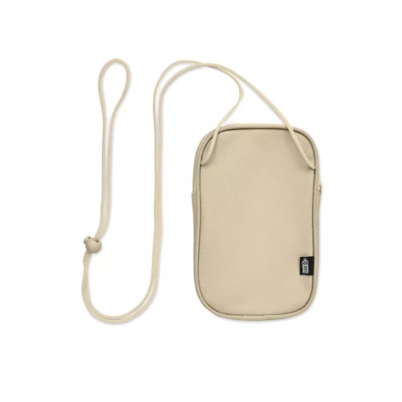 Saszetka podróżna RPET 600D na sznurku KOROVIN POUCH - Bezowy (MO2675-13)