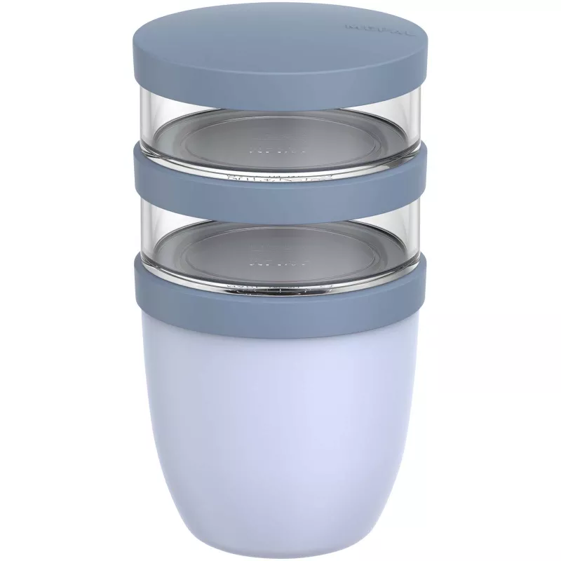 Mepal Ellipse 3-częściowy izolowany pojemnik na lunch o pojemności 500 ml + 2 x 200 ml - Niebieski (11314352)