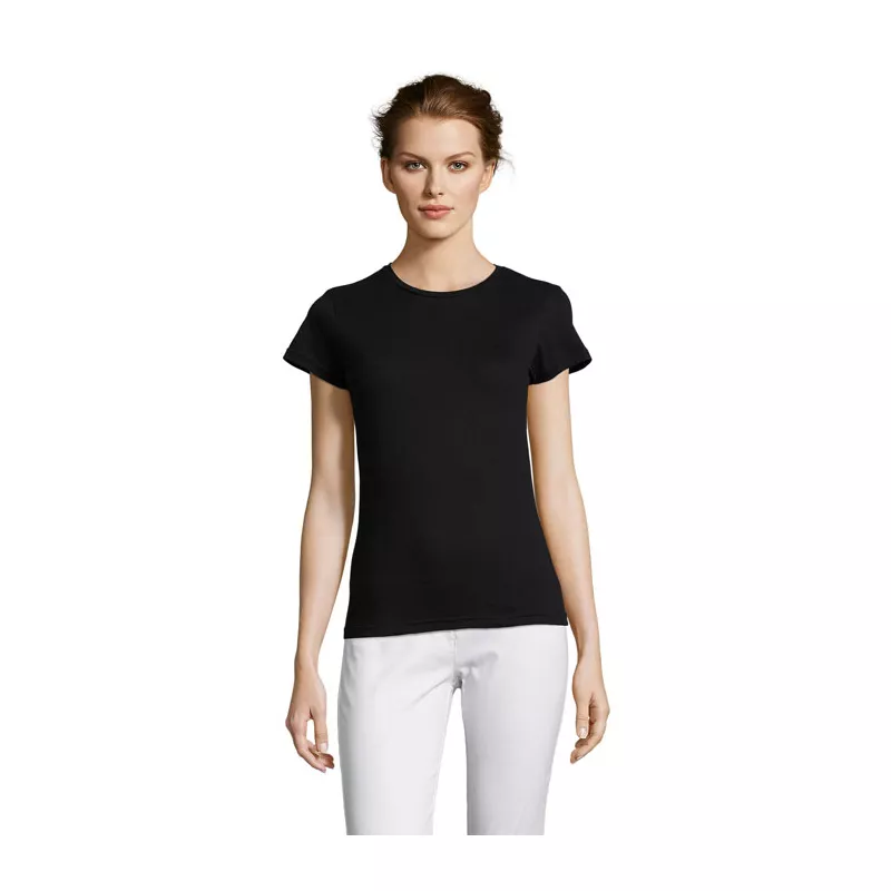 Koszulka damska dopasowana 150 g/m² Sol's MISS - Deep Black (S11386-DB)