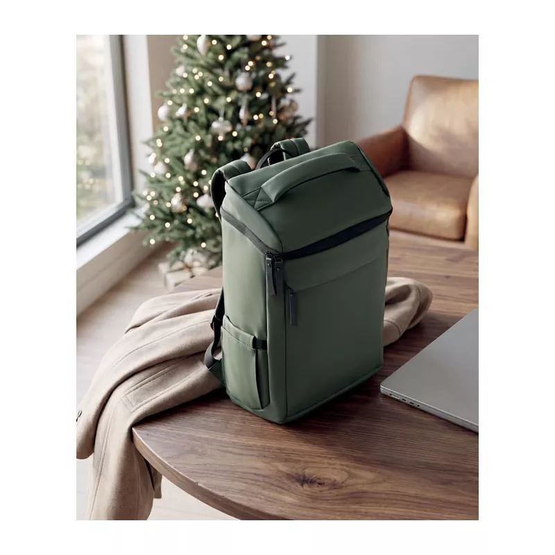 Plecak na laptop 15" z PU BOULDER - Ciemnozielony (MO3122-60)