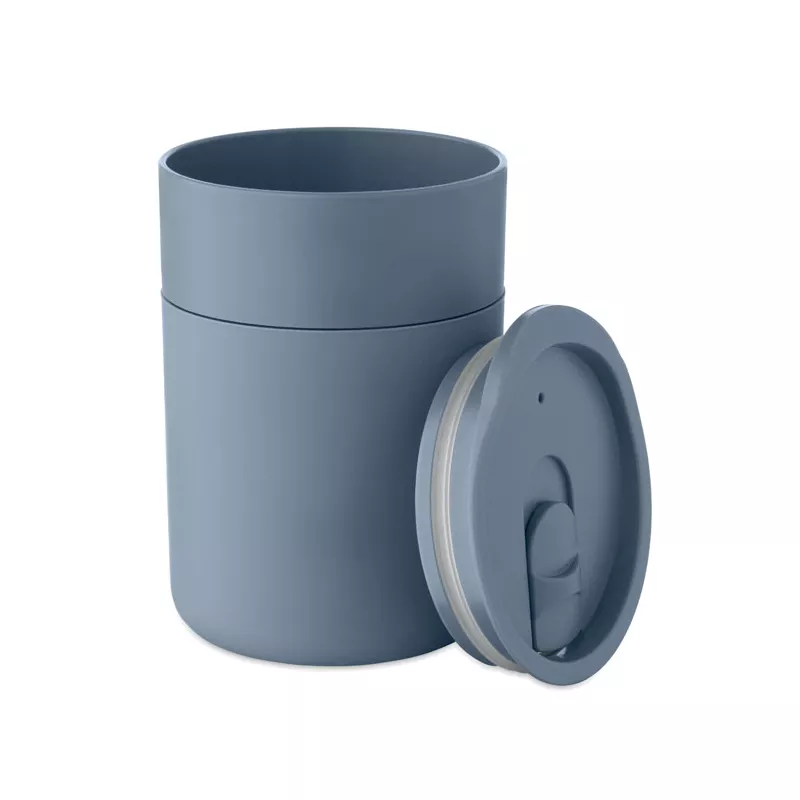 Kubek z PP z silikonową osłoną 330 ml GOBLET - Petrol (MO2773-20)