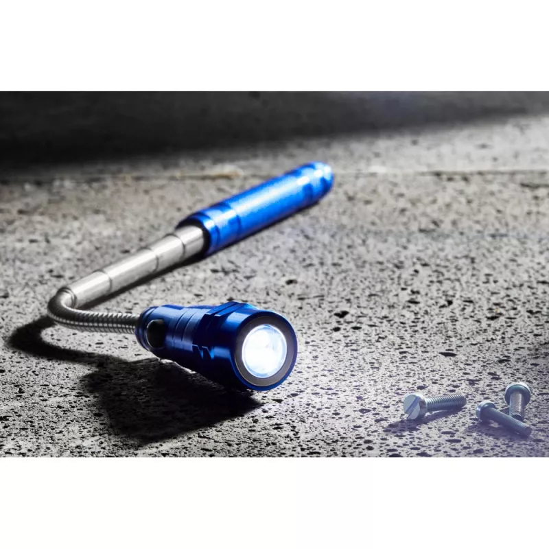 Teleskopowa latarka 3 LED - niebieski (V7755-11)
