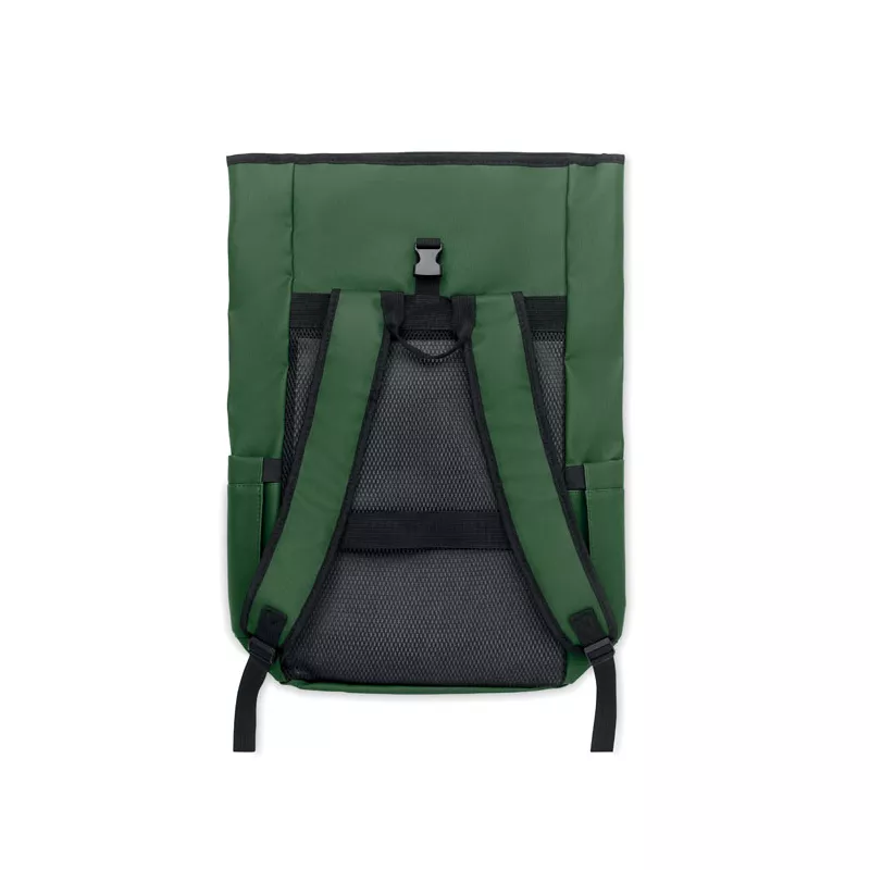 Plecak rolltop na laptop RPET 600D BANGKOK ROLL - Ciemnozielony (MO2643-60)