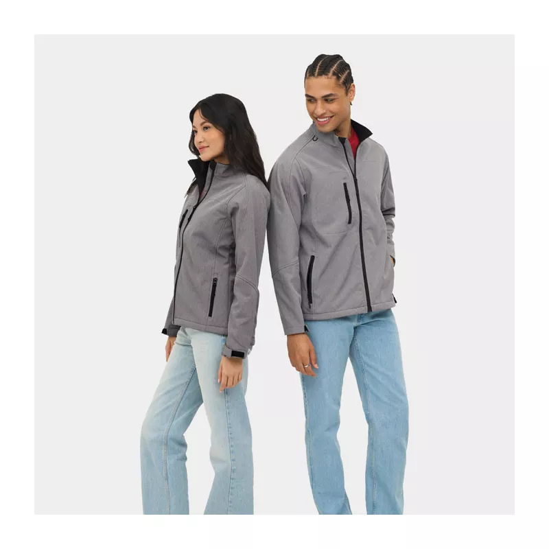 Softshell męski 3-warstwowy 340 g/m² Sol's RELAX - Szary Melanż (S46600-GM)