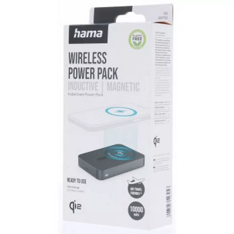 Magnetyczny power bank 10000 mAh Hama - czarny (VH037-03)