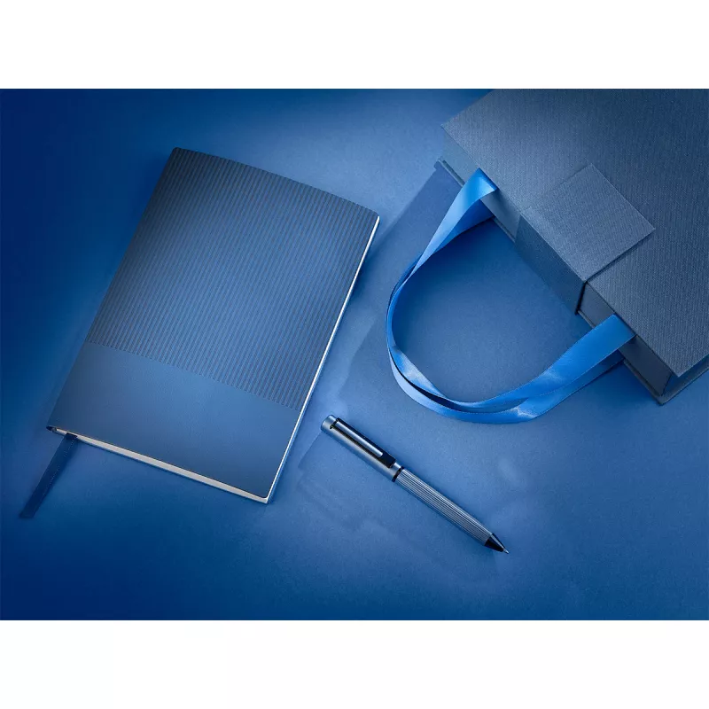 Zestaw upominkowy notes z długopisem Lovina - granatowy (R02328.42.IIQ)