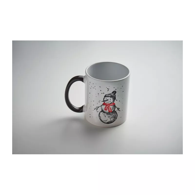 Kubek ceramiczny świąteczny 300 ml FESTIMUG - Czarny/Czerwony (CX1571-83)