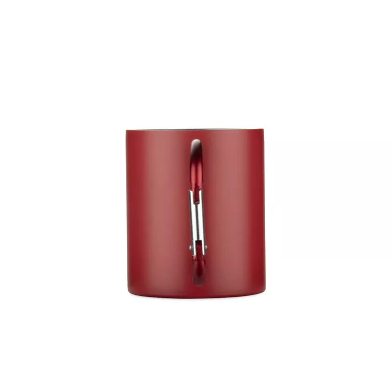 Kubek z recyklingowanej stali nierdzewnej VIVO 250 ml - czerwony (16405-04)