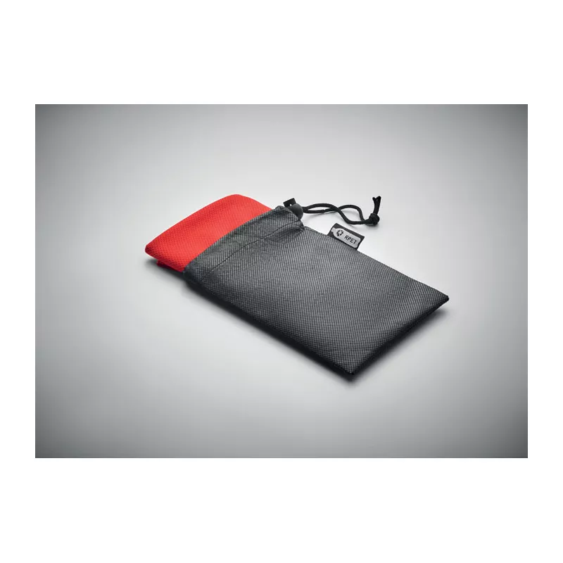 Ręcznik sportowy RPET z workiem 30x80 cm TUKO RPET - Czerwony (MO9918-05)