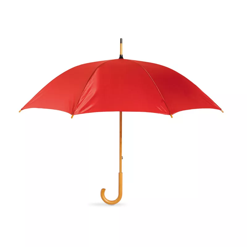 Parasol klasyczny 23" z drewnianym trzonem CALA - Czerwony (KC5132-05)